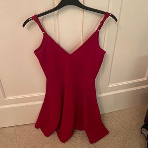 Cute fancy red short dress